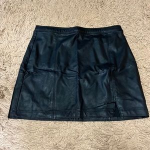 Black Faux Leather A&F Skirt